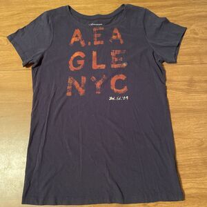 American Eagle NYC Ltd. Ed: 09 Large Slim Fit T Shirt Top Tee Dark Blue